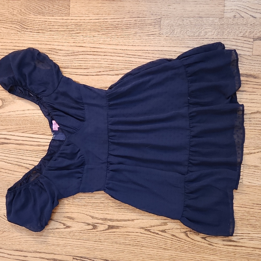 Mi Ami Navy Blue Mini Dress from Francesca's Size Small